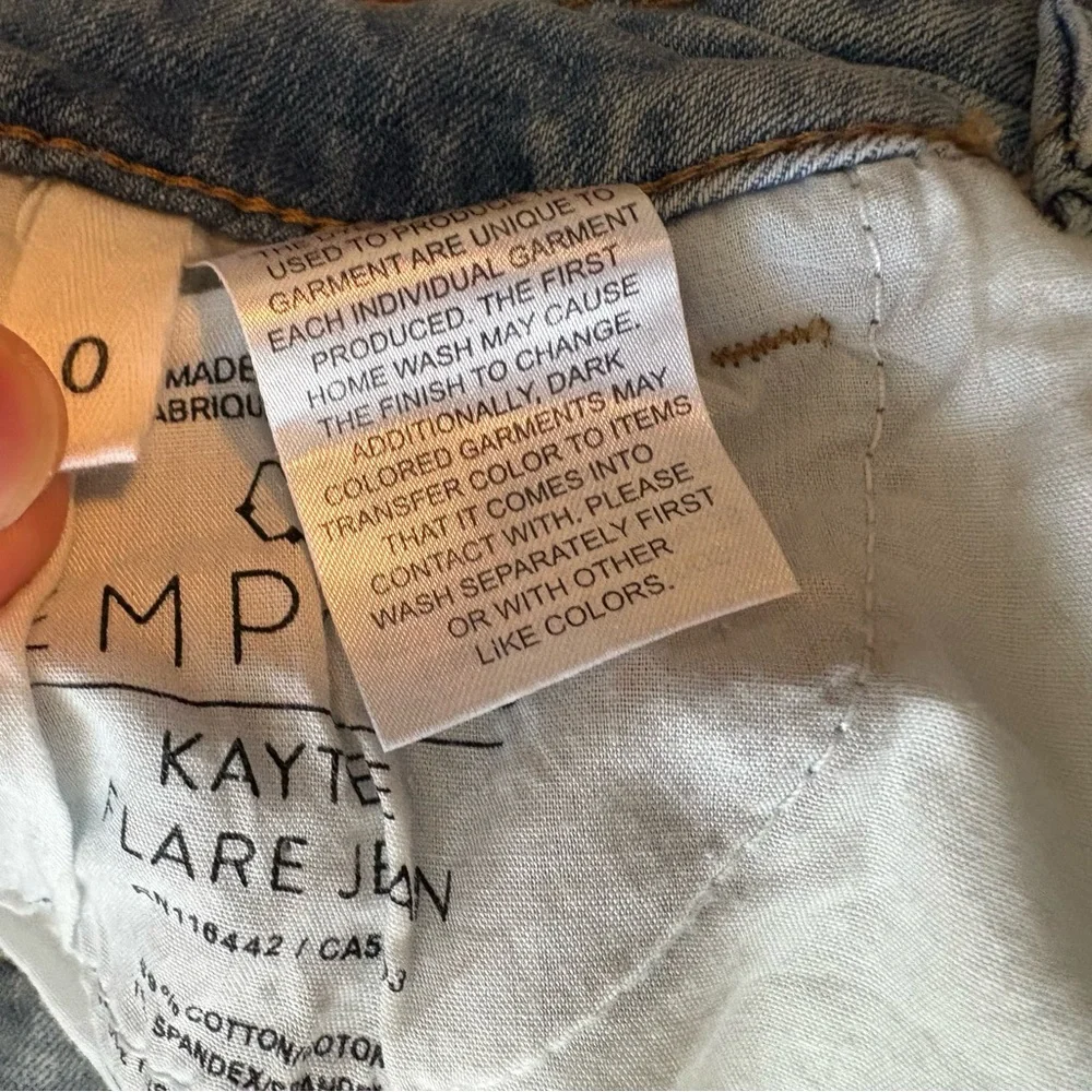 2/$25 EUC Empyre Light Blue Distressed Flare Jeans - Picture 3 of 5
